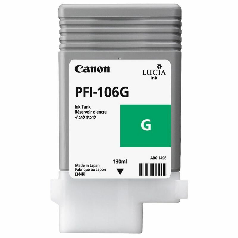 Картридж струйный Canon PFI-106 G зеленый для Canon 6628B001 - фото №1