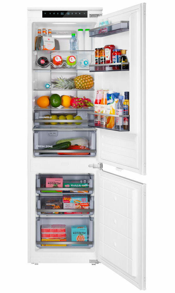 Холодильник встраиваемый Maunfeld MBF17754NFWHGR LUX