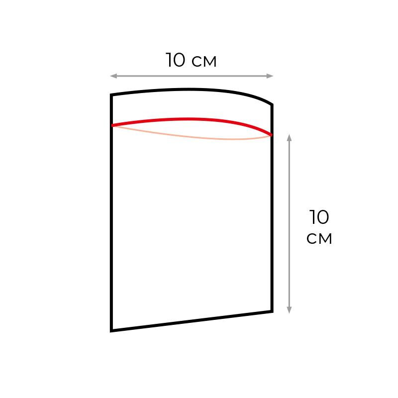 Пакет с замком (Zip Lock) 10 х 10 см, 32 мкм, 100 шт/уп - фотография № 2