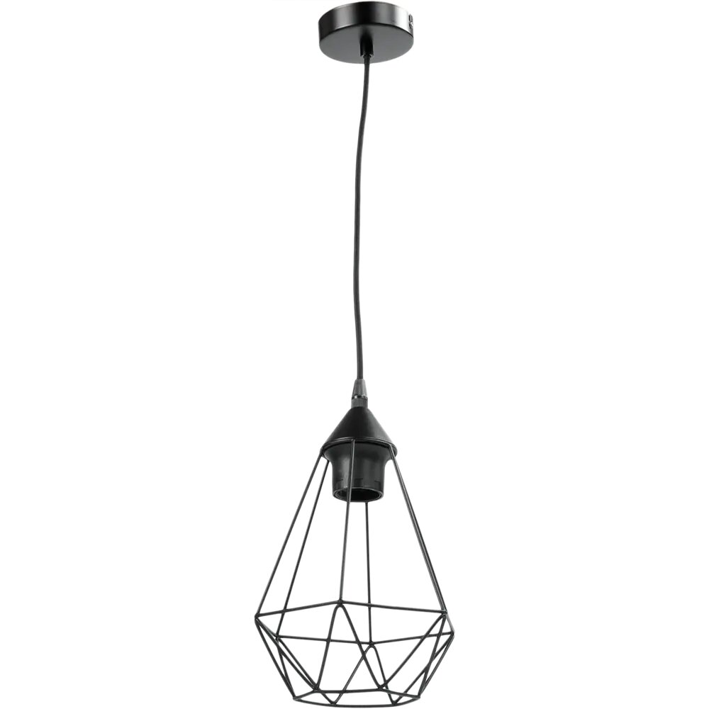 Светильник подвесной Inspire Byron 1 лампа E27x60 Вт диаметр 16 см металл цвет чёрный