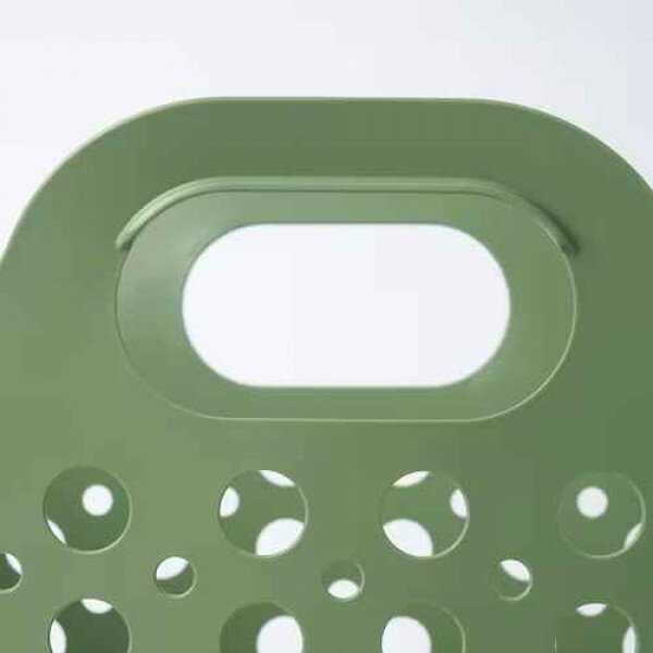 IKEA SLIBB (икеа слибб) Мягкая корзинка для белья зеленый 24л - фотография № 2