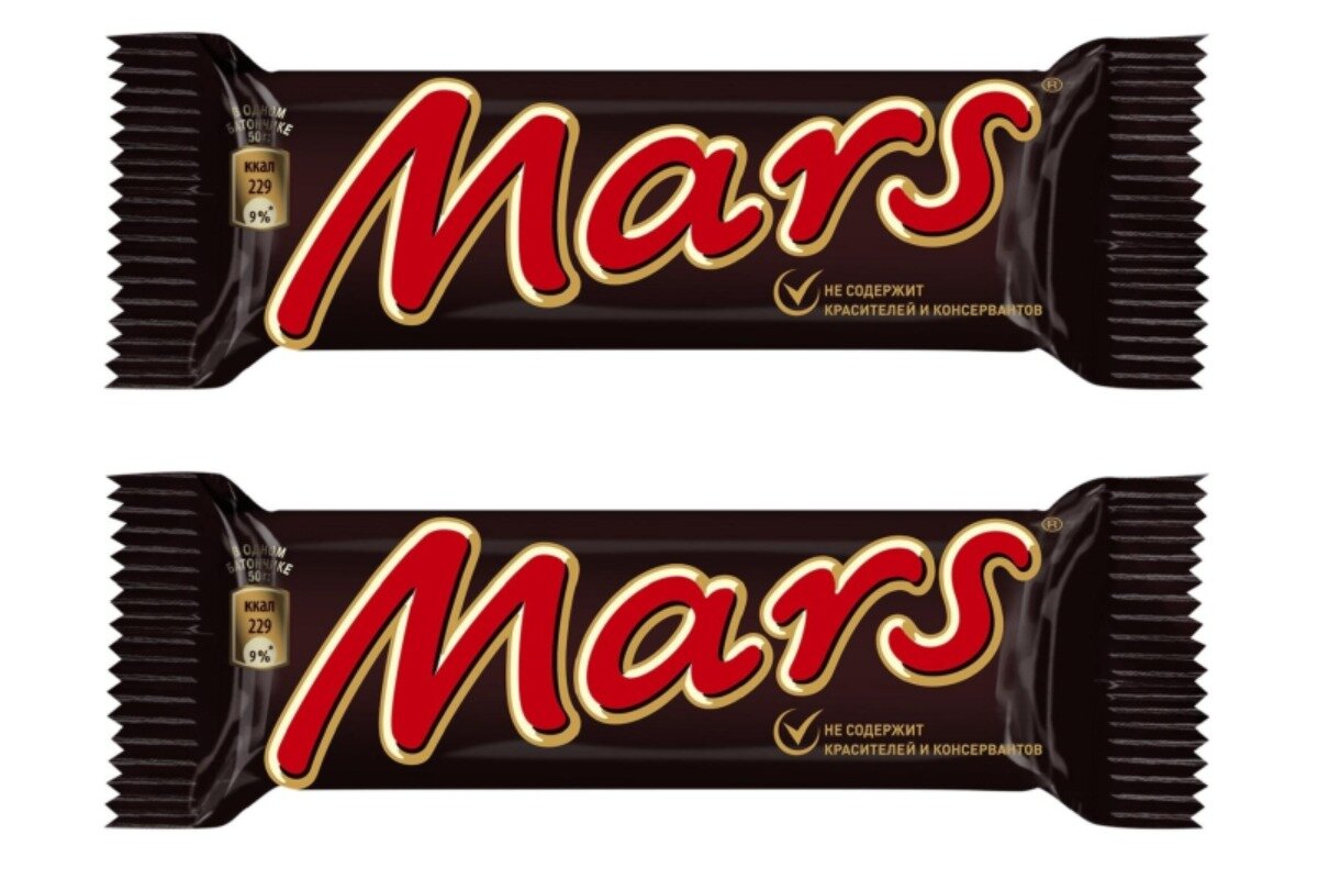 Шоколадный батончик Mars 50 гр, 2 шт