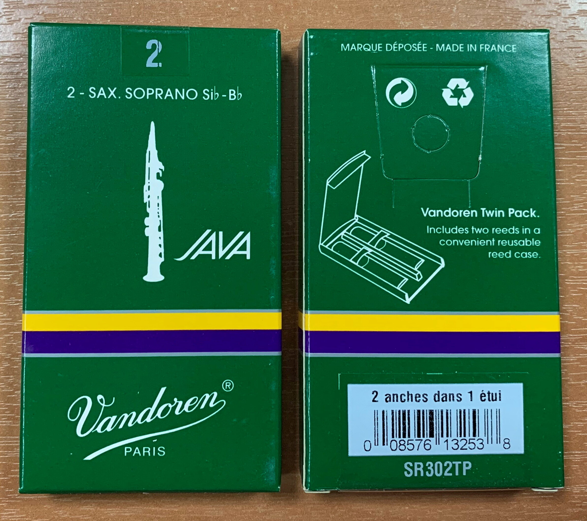 SR302TP JAVA - Трости для саксофона сопрано (2 шт./уп)/VANDOREN