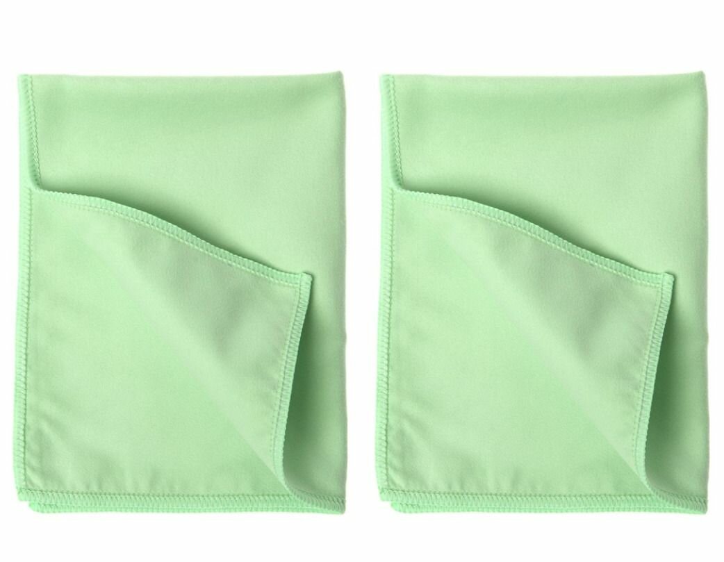 фото HQ Profiline Салфетка для глянцевых поверхностей 30х40 см, зеленые, 2 шт, 2 уп