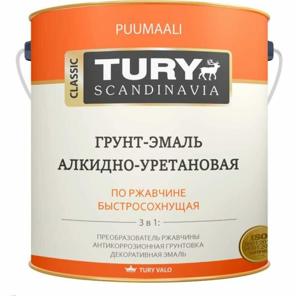 фото Грунт-эмаль по ржавчине TURY АУ