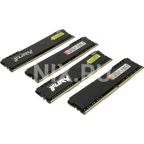 Оперативная память Kingston FURY Beast 32 ГБ (8 ГБ x 4 шт.) DDR4 3200 МГц DIMM CL16 KF432C16BBK4/32
