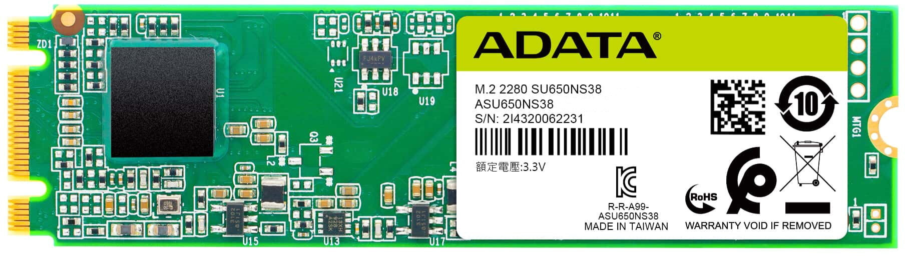 SSD накопитель ADATA Ultimate SU650 ASU650NS38-240GT-B 240ГБ