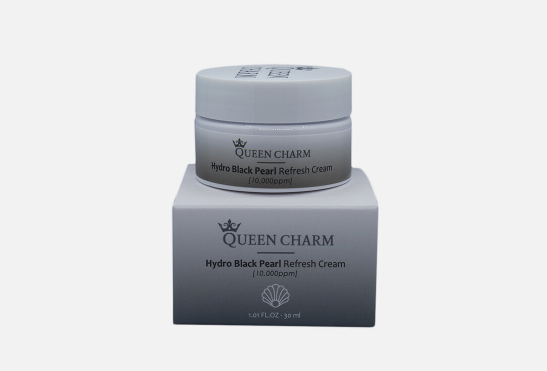 Увлажняющий омолаживающий Крем для лица Queencharm black pearl extract 1% / объём 30 мл
