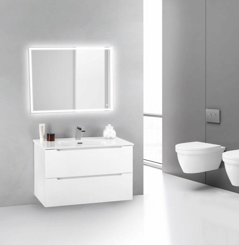 Тумба под раковину BelBagno ETNA-M-800/380-1C-SO-BL Bianco Lucido - фото №2