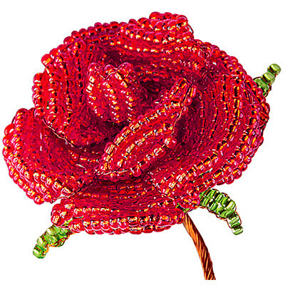 Набор Цветок из бисера. "Алая роза" , 1 шт. в заказе