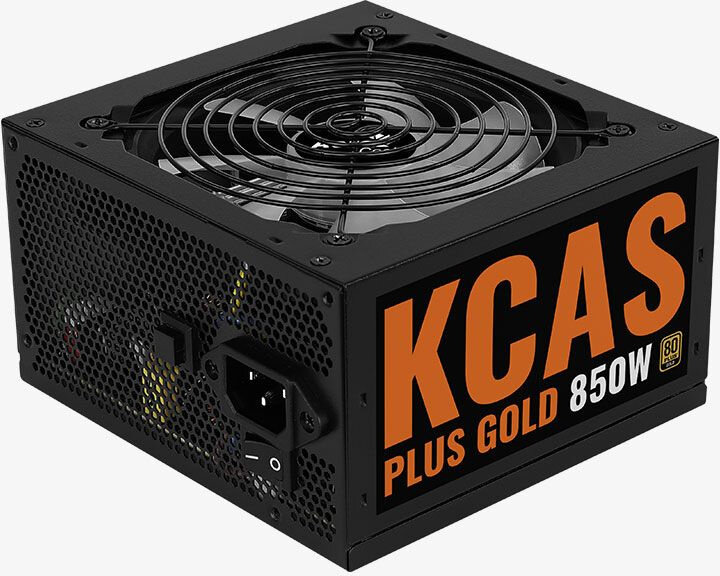 Блок питания Aerocool ATX 850W KCAS PLUS GOLD 850W ARGB 80+ gold (20+4pin) APFC 120mm fan color LED