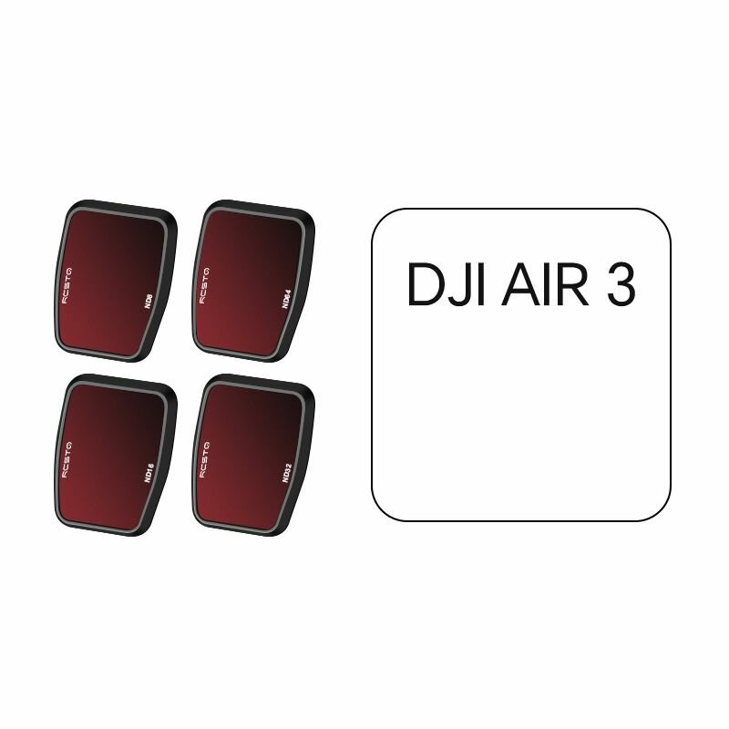 Набор из 4 ND фильтров для квадрокоптера дрона DJI Air 3