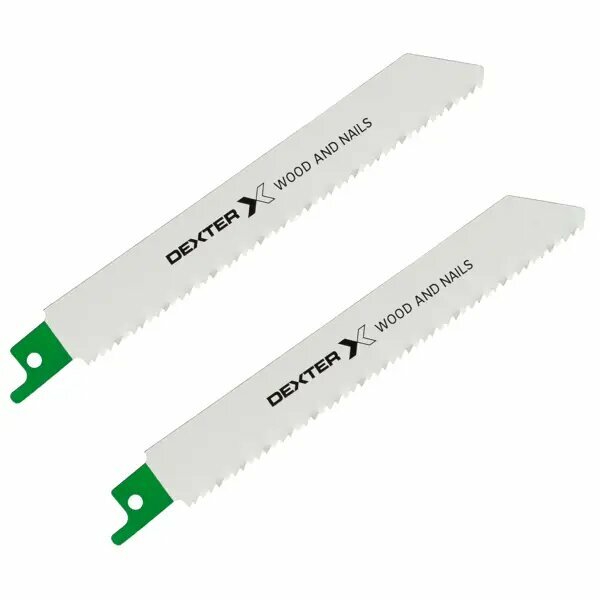 фото Полотно для сабельной пилы по дереву с гвоздями Dexter HL-33 150 мм, 2 шт.