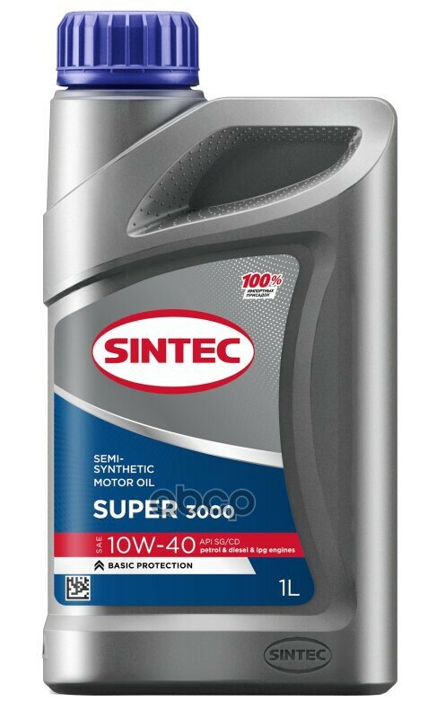 SINTEC Масло Моторное Sintec Super 3000 10W-40 Sg/Cd 1Л
