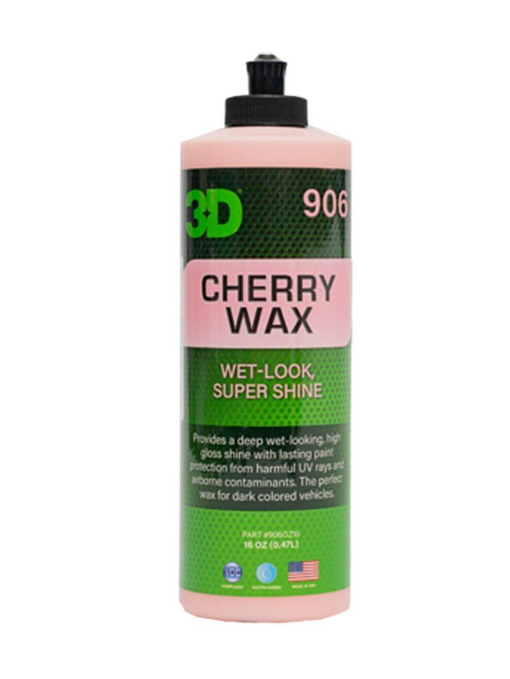 3D Cherry Wax - воск для ручного и автоматического нанесения с ароматом вишни 0,48л