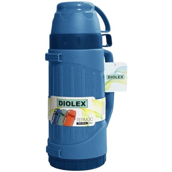 Термос пластиковый со стеклянной колбой Diolex , 1800 мл DXP-1800-B, синий