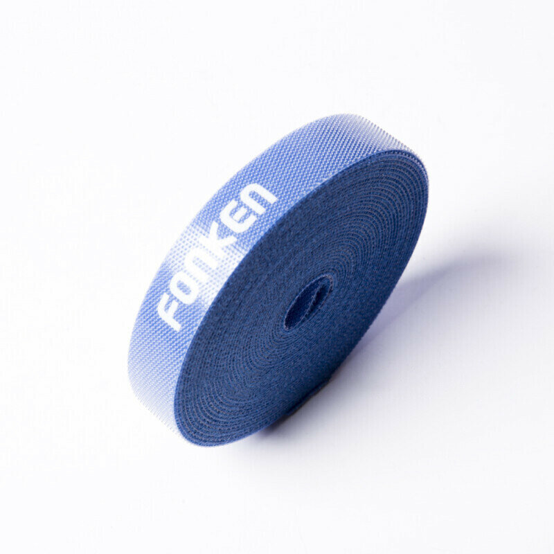 Текстильная лента-липучка для организации кабелей в студии синяя Fotokvant Tape-29B