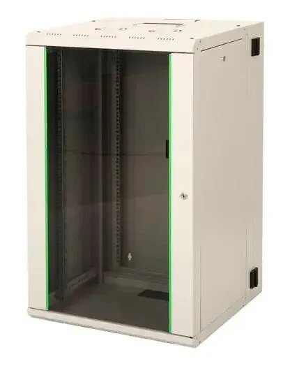 Шкаф коммутационный LANDE LN-PR16U6060-LG-211 настенный металлическая передняя дверь 16U 600x818x600 мм