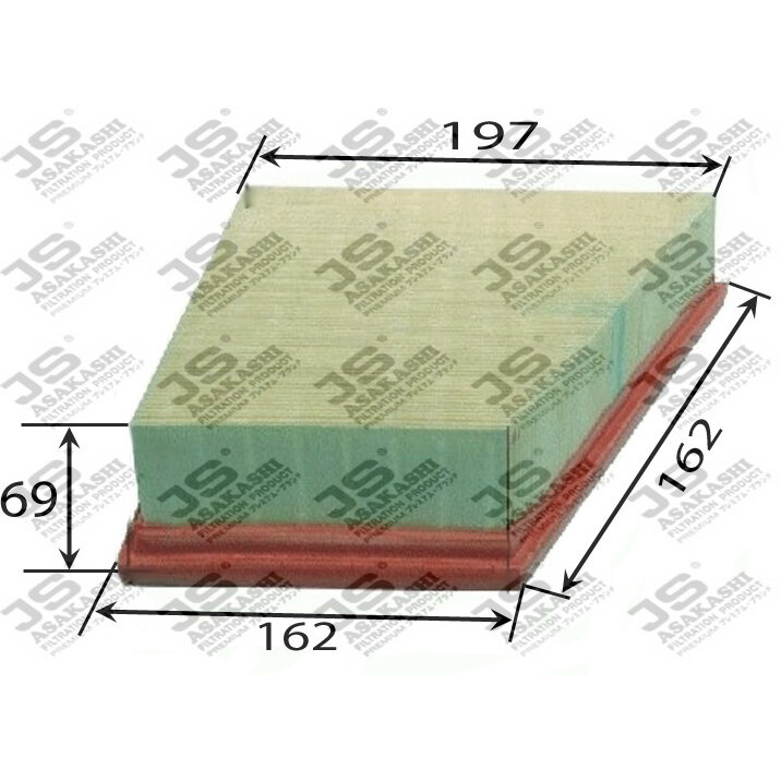 Воздушный фильтр, JS ASAKASHI A4507 (1 шт.)