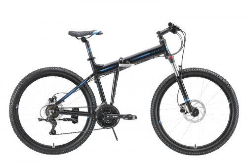 Складной велосипед Stark Cobra 26.2 HD, рама 20", черный/синий/черный