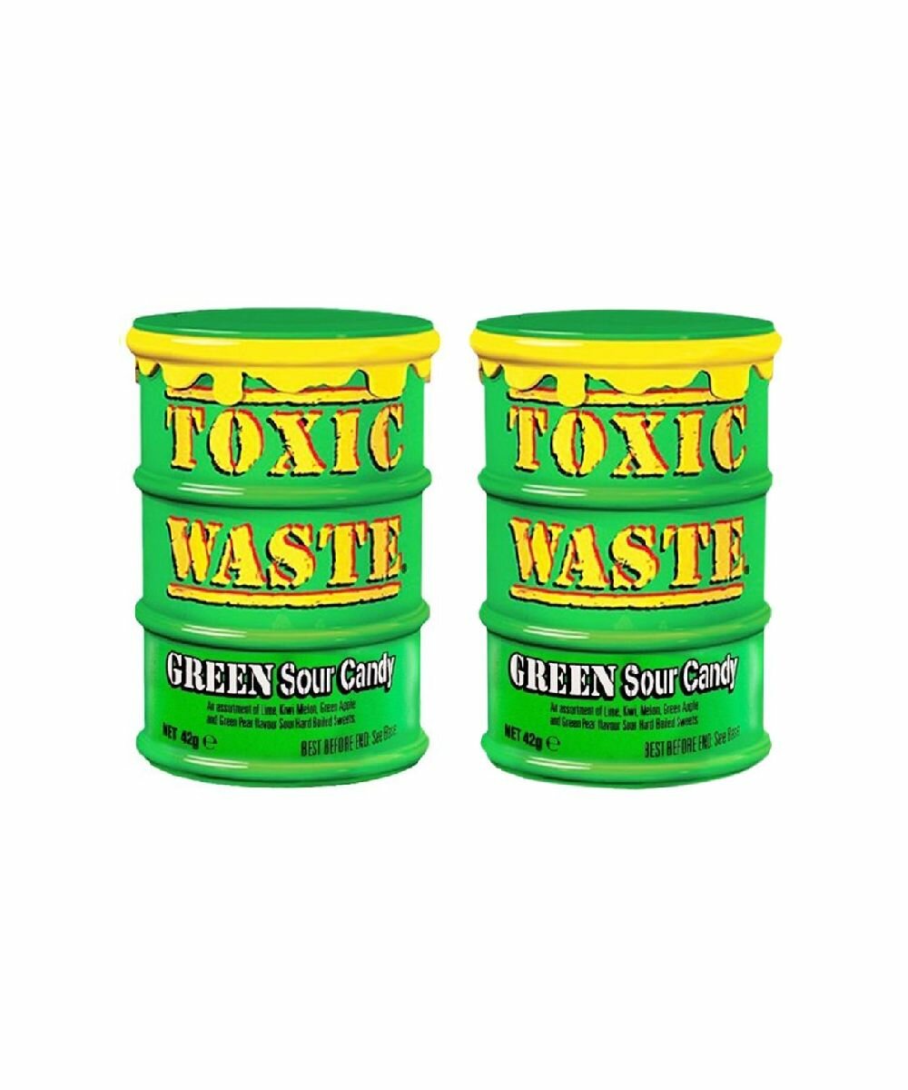 Леденцы Toxic Waste Green 42 г х 2 шт