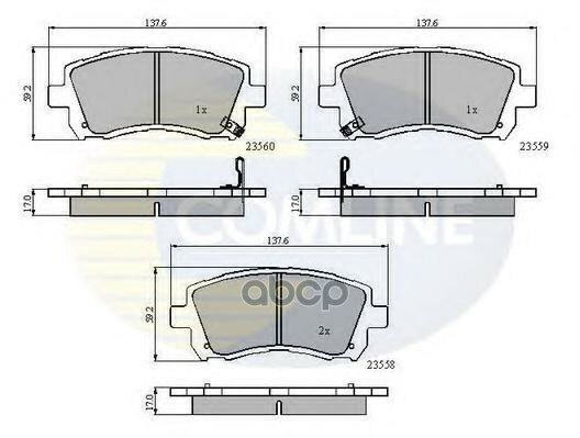 Колодки Sub Forester 97 - 02/Impreza 97 - 00/Legacy 96 - 03/Legacy Outback 00 - Comline арт. CBP3722