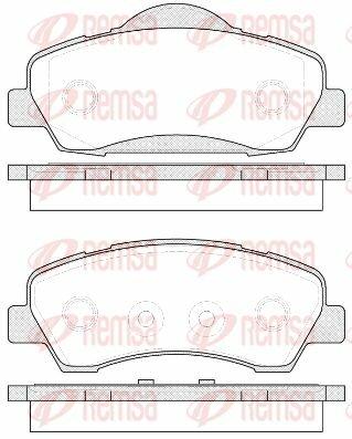 Колодки тормозные дисковые передние для Ситроен С Элизе 2012-2021 год выпуска (Citroen C-Elysee) REMSA 1530.00