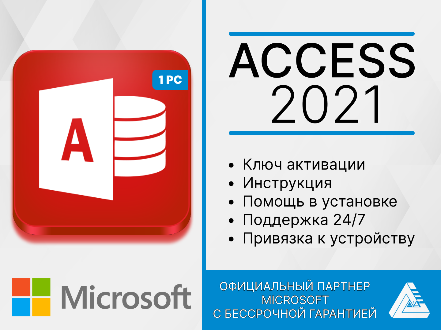 Microsoft Access 2021 (Лицензия Русский язык Цифровой ключ)