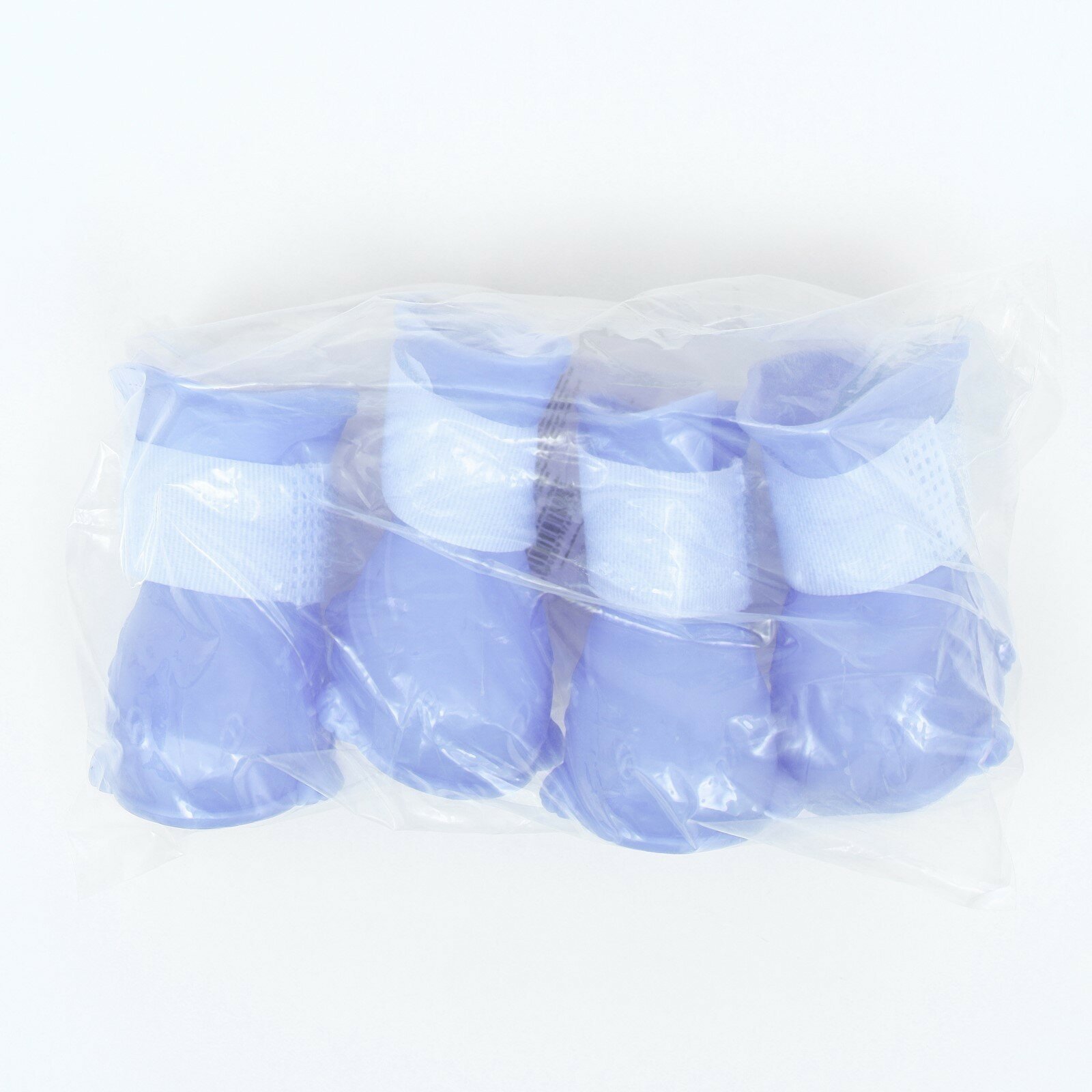 Ботинки для собак, резиновые, набор 4 шт, размер L , голубые - фотография № 6