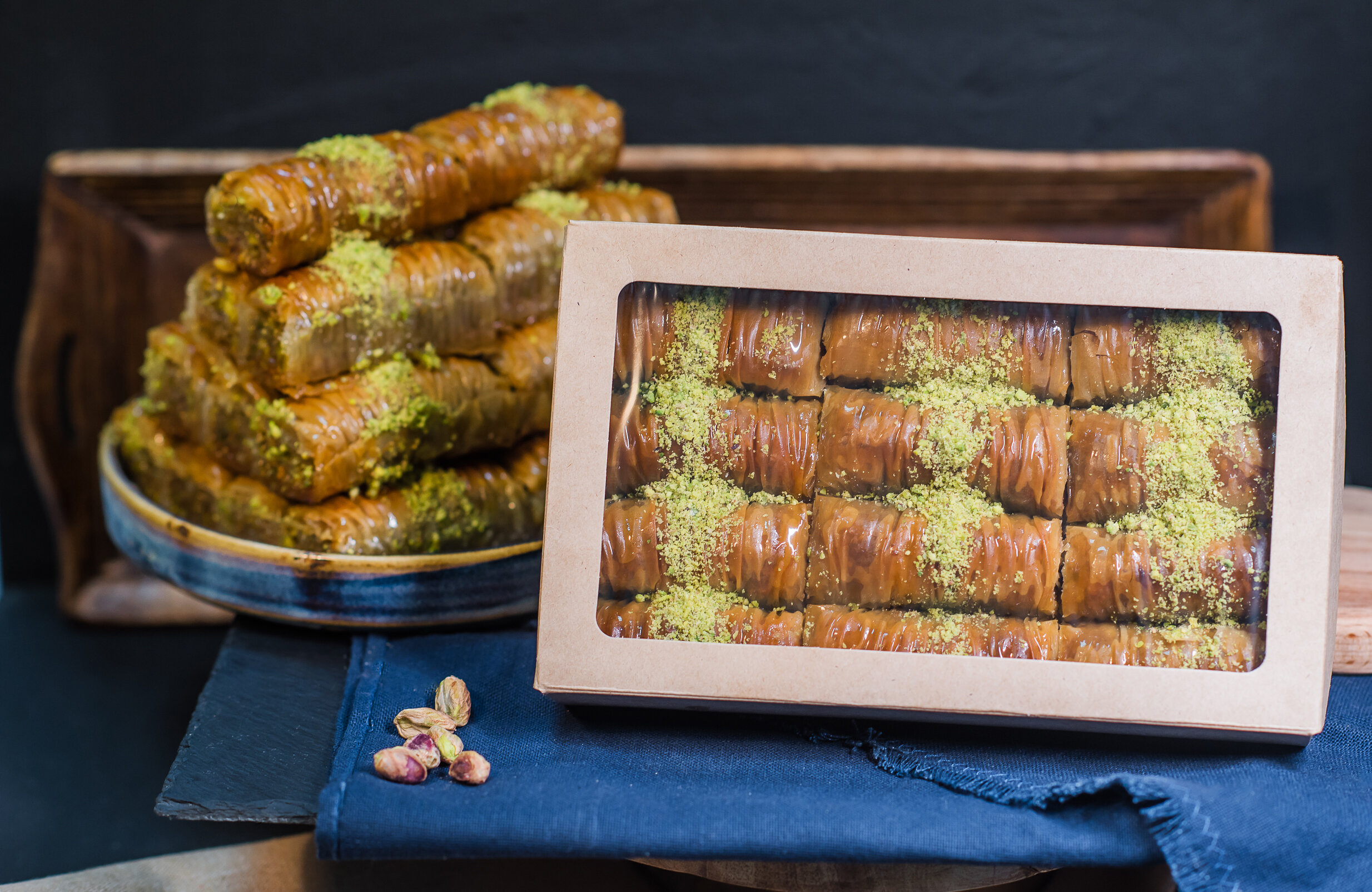 Пахлава Сарыбурма с фисташкой, Efeler baklava, 500 гр