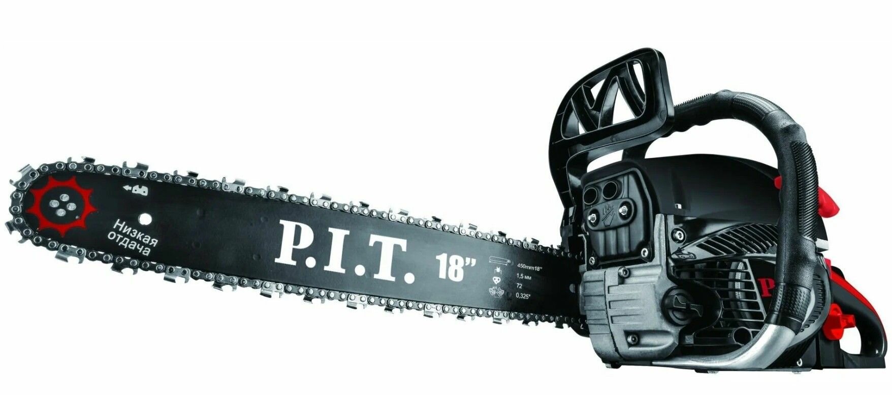 Бензопила P.I.T GCS52-C5 мастер (18"450мм2кВт/3л.с 52 см хром.цил.легкй стартмасл-с 2х ресурс)