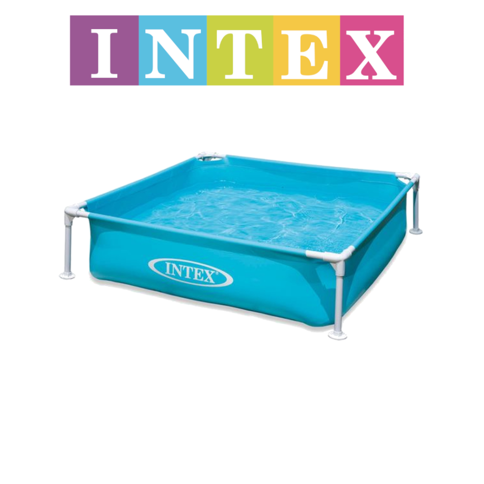 Бассейн Intex каркасный 122 x 122 x 30 маленький на опорах Синий 63 см / интекс