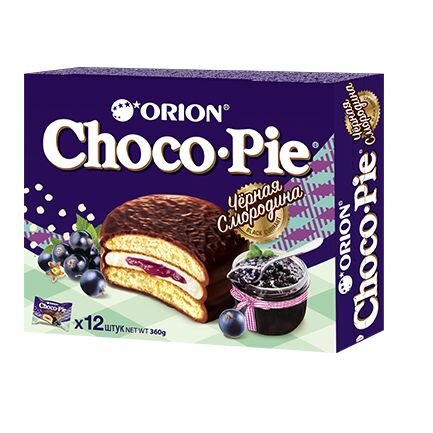 Печенье ORION Choco Pie Чёрная смородина, 8 шт. по 360 гр. - фотография № 2