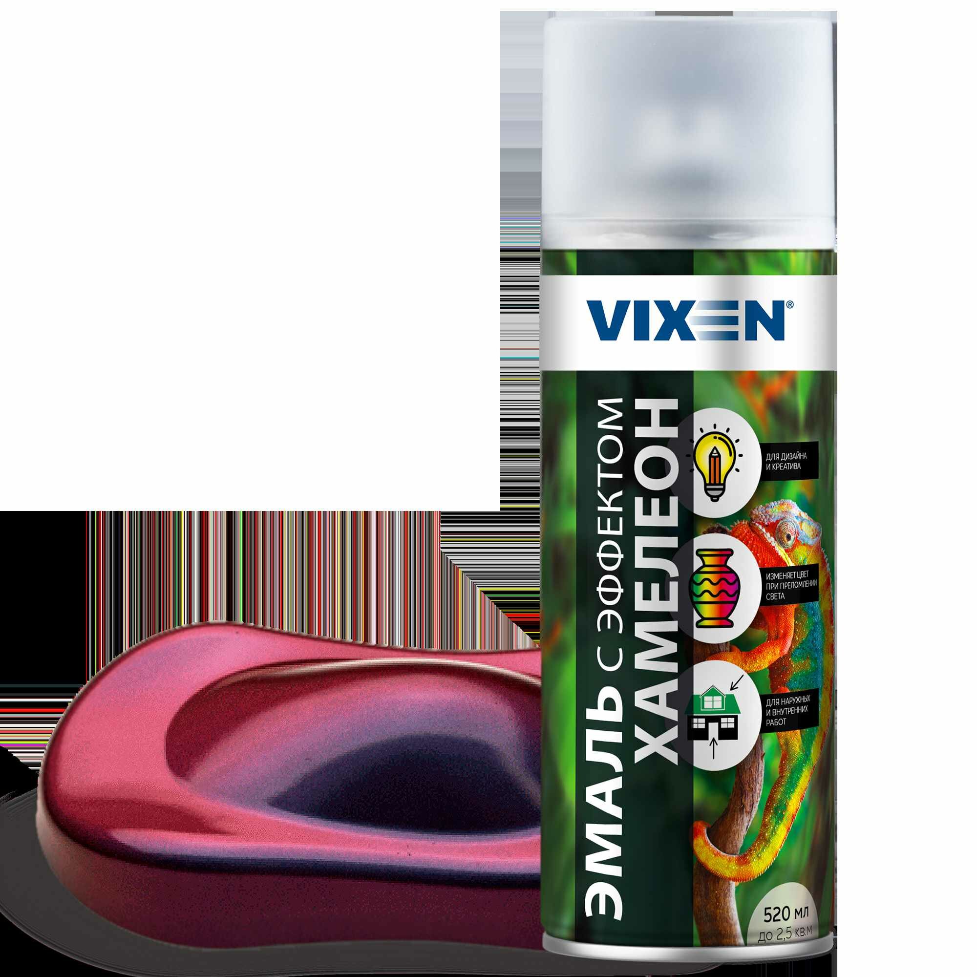 фото Эмаль аэрозольная с эффектом хамелеон Vixen цвет ягодный сорбет 0.52 л