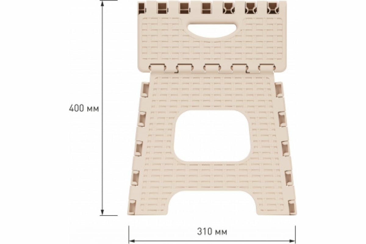 Табурет ЗПИ «Альтернатива» Плетенка малый, складной, бежевый М7096 - фотография № 8