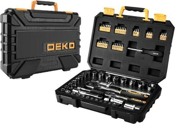Набор инструментов DEKO DKMT72 для авто в чемодане (72 предмета)