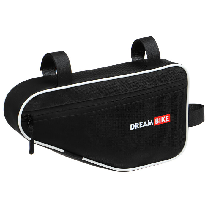 фото Велосумка под раму, 32х6х5, цвет чeрный/белый 1 шт