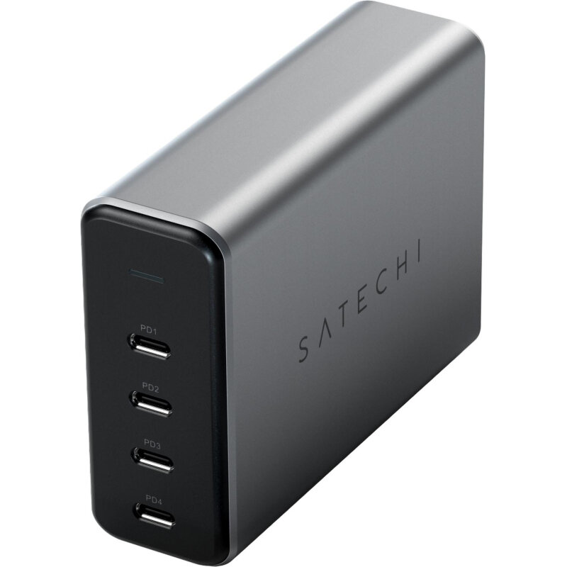 Зарядное устройство Satechi 165W USB-C 4-Port PD GaN, сетевое, серый космос