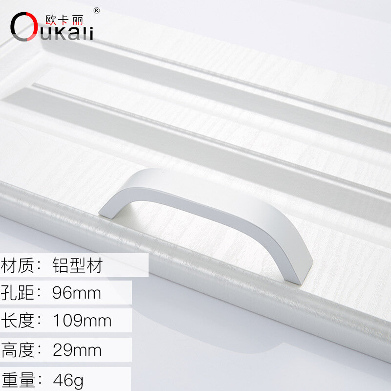 фото Ручка Okali, для шкафов, выдвижных ящиков, дверей, окон, гардеробных, тумб для обуви, черная