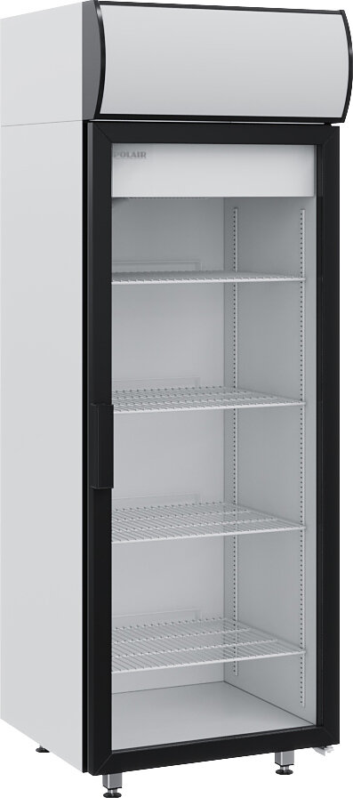 Шкаф холодильный со стеклом POLAIR DM105-S, холодильная витрина вертикальная, 500 л, + 1/+ 10C