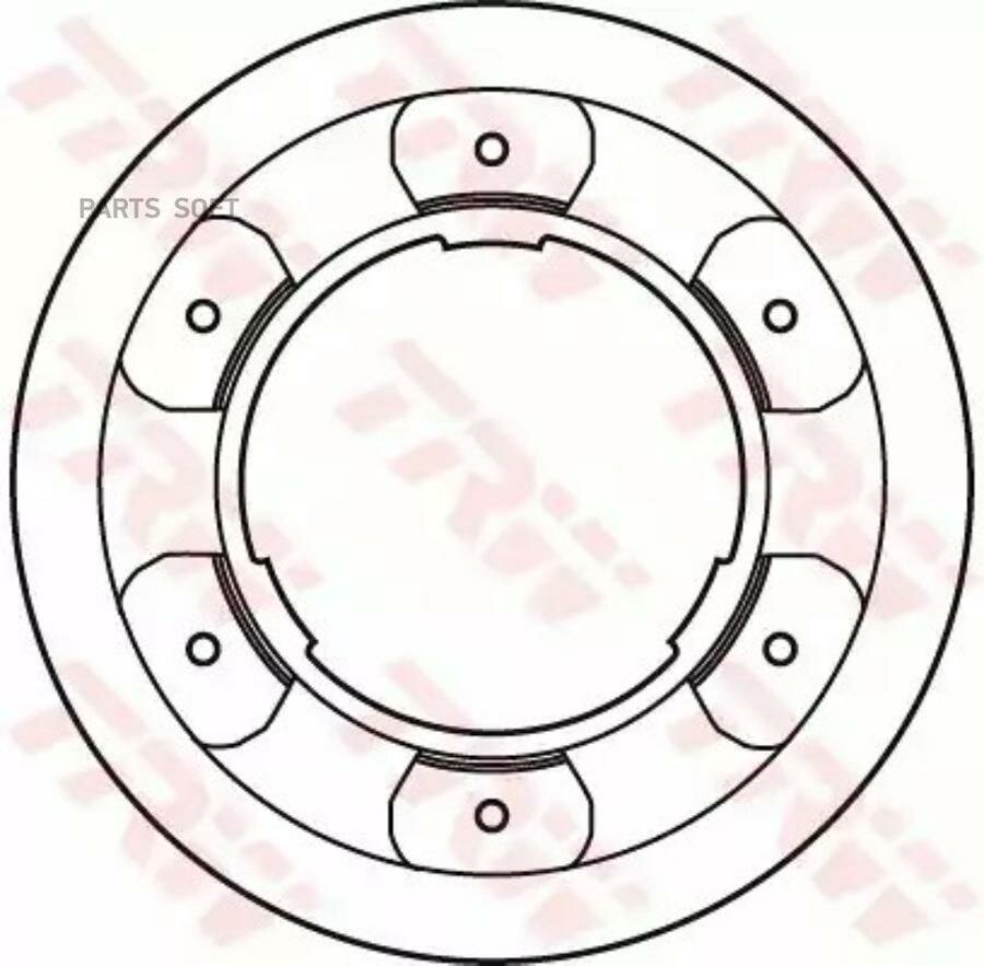 TRW Торм. диск зад. вент.[306х28] 6отв.