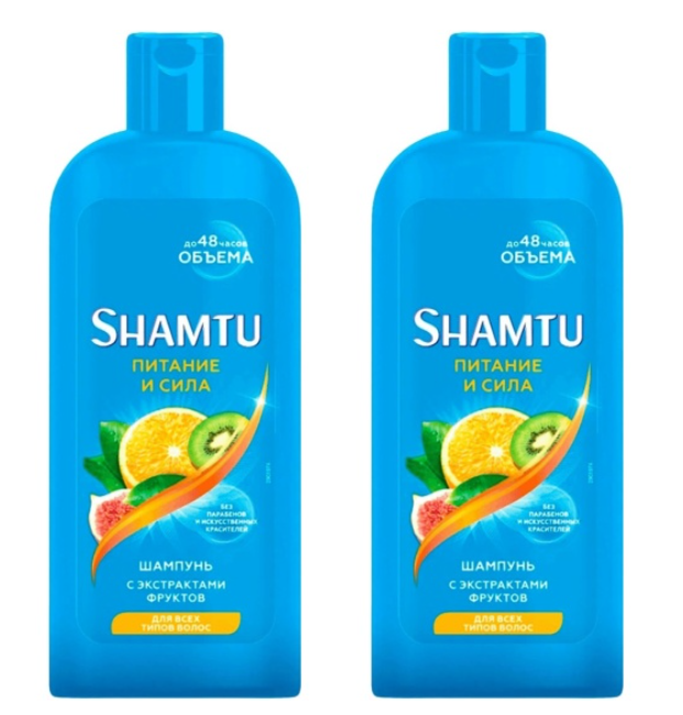 фото Шампунь Shamtu Питание и сила с экстрактами фруктов, 300 мл, 2 шт