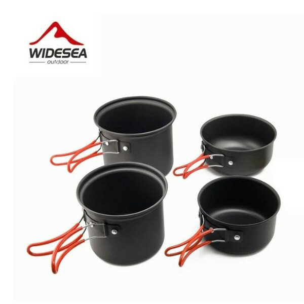 фото Набор посуды туристический Widesea, темно-серый