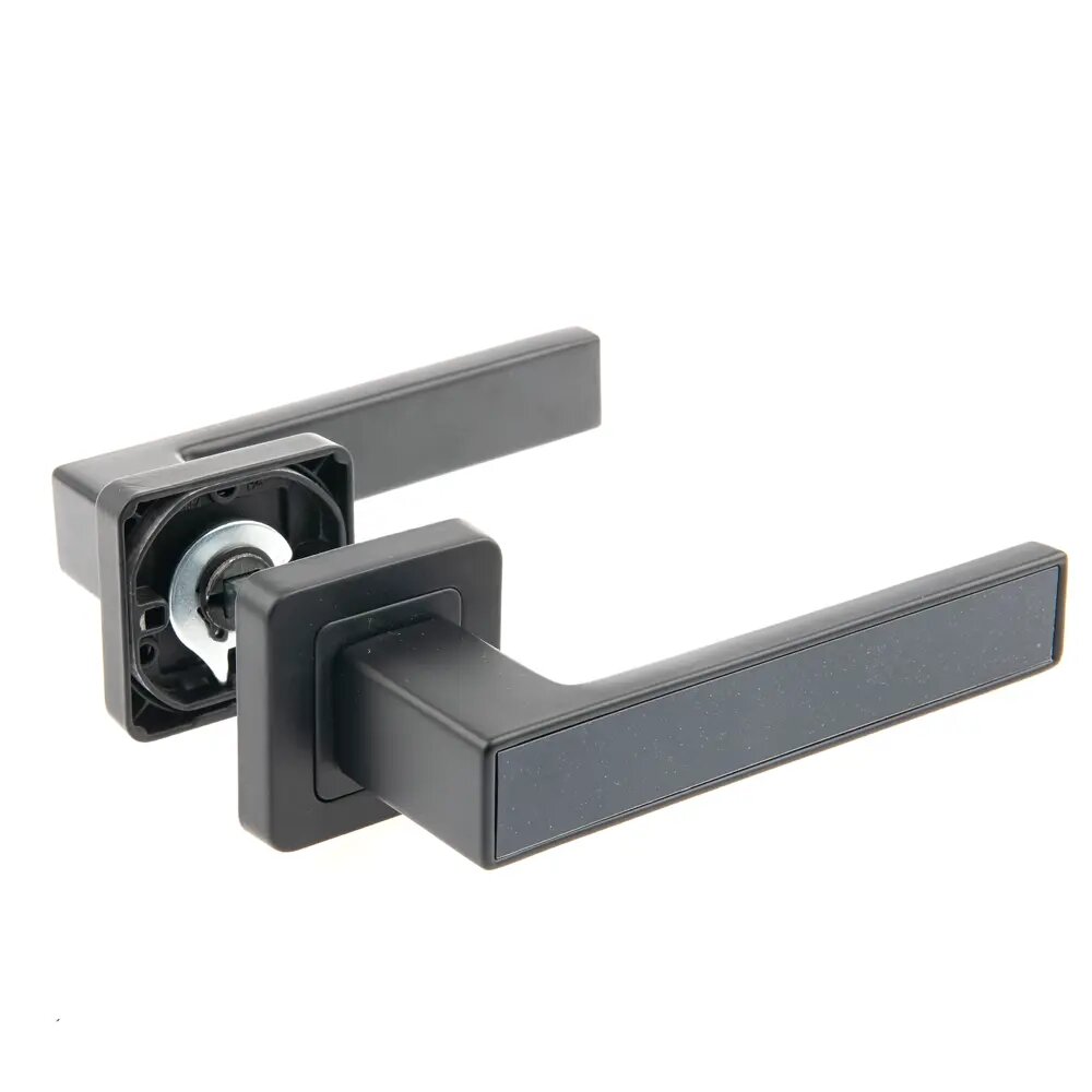 фото Дверные ручки Armex H-22111-А-BLM, без запирания, цвет матовый черный