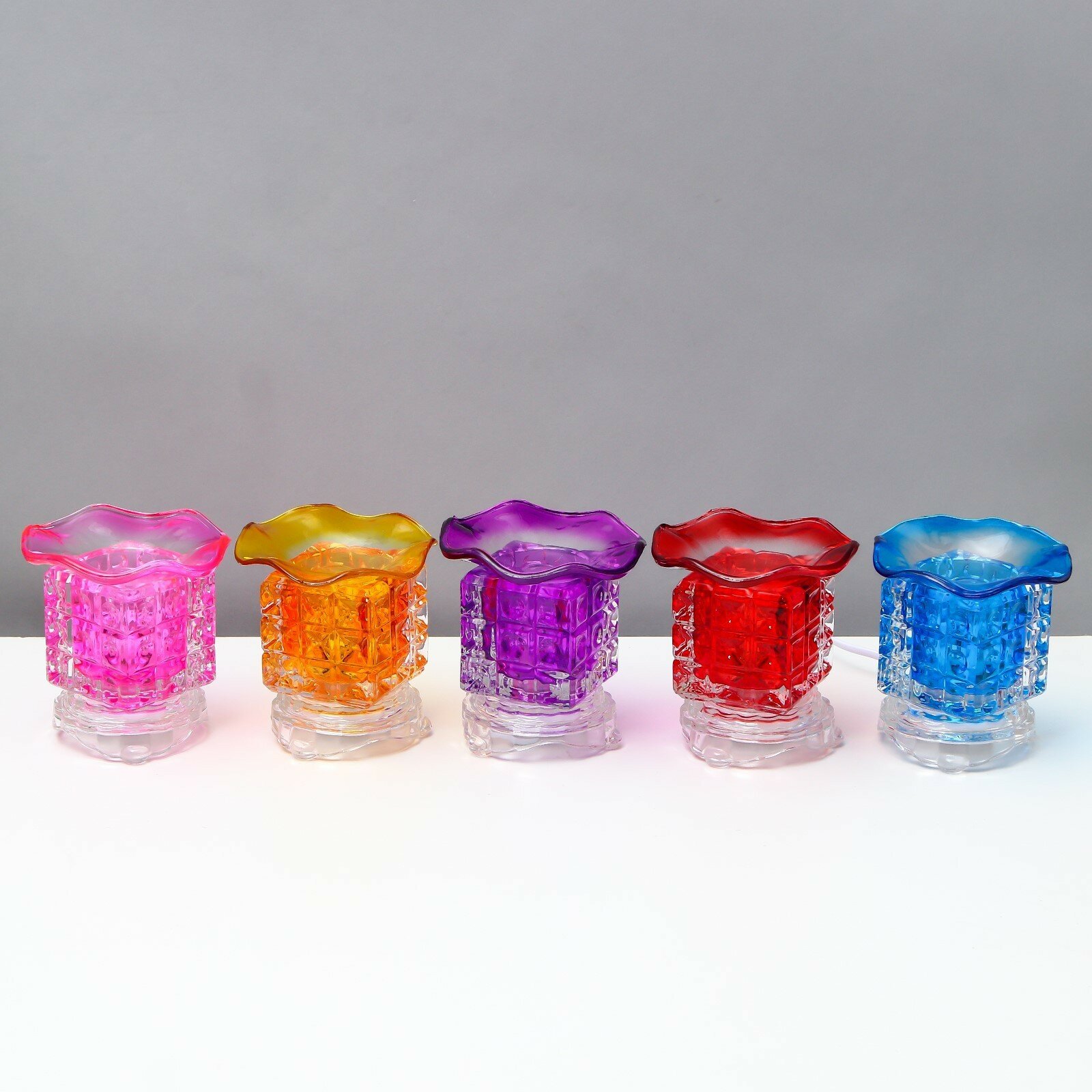 фото Аромасветильник "Куб" G4 30Вт диммер микс 10х10х12 см RISALUX