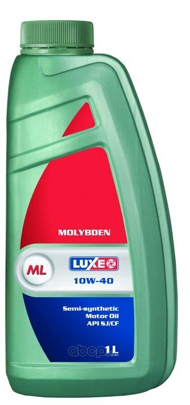 Масло моторное luxe molybden 10w-40 полусинтетическое 1 л 115
