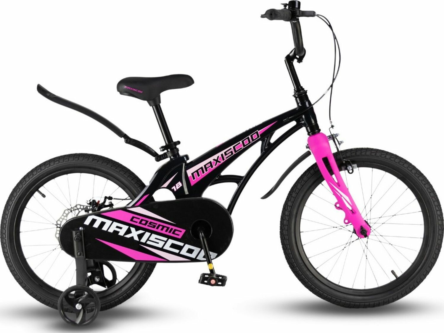 Велосипед Maxiscoo Cosmic Стандарт 18" (2024) (Велосипед Maxiscoo COSMIC Стандарт 18" (2024), Черный Жемчуг, MSC-C1832)