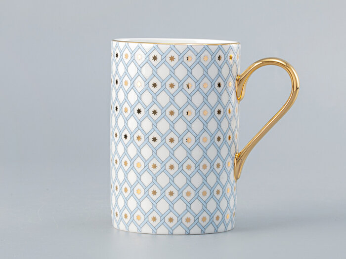 фото Бокал из костяного фарфора Императорский фарфоровый завод ИФЗ ф.Идиллия "Азур1" 400 мл