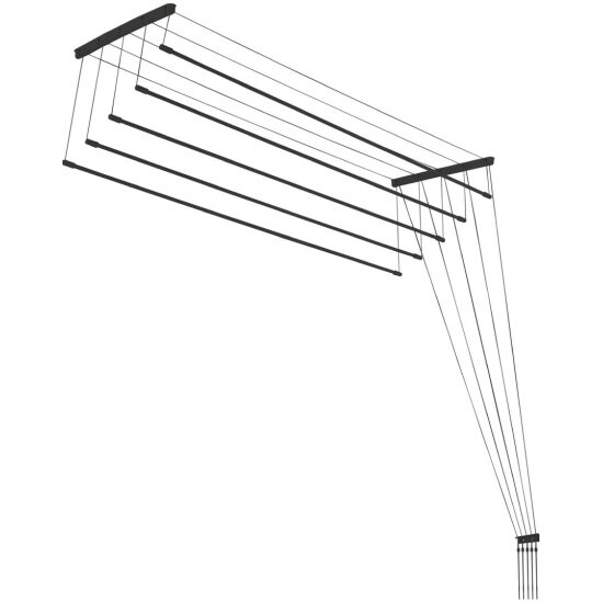 Сушилка потолочная Anyday для белья алюм. 5 пр.  18 м черная 005365