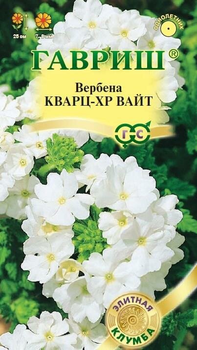 Вербена Кварц XP Вайт гибридная 4шт. сер. Элитная клумба